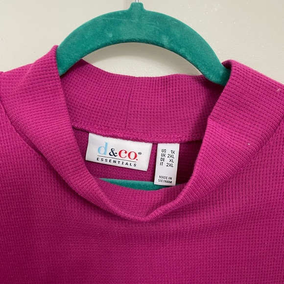 NWOT Mock neck waffle pullover shirt - Picture 2 of 8